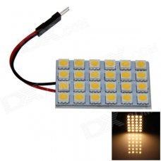 T10 / BA9S / Festoon 4W 200lm 24 x SMD 5050 LED Warm White Car Reading Light / Panel Light - (12V) T10 / BA9S / Festoon 4W 200lm 24 x SMD 5050 LED Warm White Car Reading Light / Panel Light - (12V)