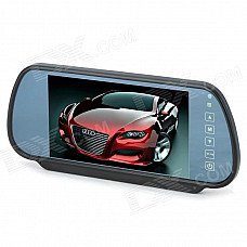 D375 7" TFT LCD Monitor Car Rearview Mirror w/ Remote Controller - Black D375 7" TFT LCD Monitor Car Rearview Mirror w/ Remote Controller - Black