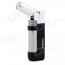Windproof 1300'C Butane Jet Gas Lighter for Soldering / Lighting Cigarette - Black + Silver Windproof 1300'C Butane Jet Gas Lighter for Soldering / Lighting Cigarette - Black + Silver