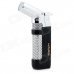 Windproof 1300'C Butane Jet Gas Lighter for Soldering / Lighting Cigarette - Black + Silver Windproof 1300'C Butane Jet Gas Lighter for Soldering / Lighting Cigarette - Black + Silver