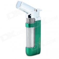 Windproof 1300'C Butane Jet Gas Lighter for Soldering / Lighting Cigarette - Green + Silver Windproof 1300'C Butane Jet Gas Lighter for Soldering / Lighting Cigarette - Green + Silver