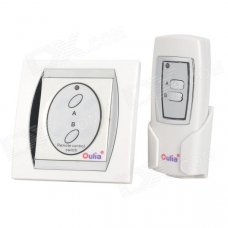 2 Port Digital Wireless Remote Control Wall Switch - White + Silver 2 Port Digital Wireless Remote Control Wall Switch - White + Silver