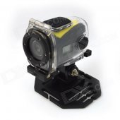HD 720P Mini Sports DV 1.3 MP CMOS Water Resistant Camera - Black