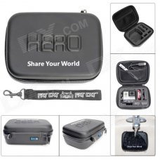 Fat Cat Waterproof PU Leather Extra Thick Anti-shock EVA Protective Case for Gopro Hero 4/3+/3/2/SJ4000 Fat Cat Waterproof PU Leather Extra Thick Anti-shock EVA Protective Case for Gopro Hero 4/3+/3/2/SJ4000