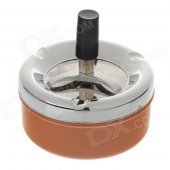 601-4 Creative Stainless Steel Spring Press Ashtray - Orange + Silver + Black