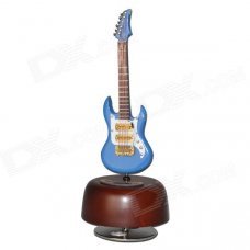 DEDO Music Gifts MG-308 Pure Handmade Rotating Guitar Music Box - Blue DEDO Music Gifts MG-308 Pure Handmade Rotating Guitar Music Box - Blue