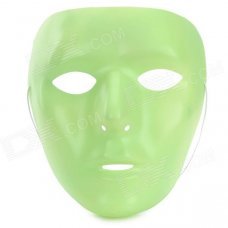 PVC Glow-in-the-Dark Face Mask for Women - Fluorecent Green PVC Glow-in-the-Dark Face Mask for Women - Fluorecent Green