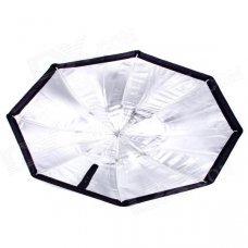 80cm Speedlight Flash Reflective Octagonal Umbrella Softbox - Black + White 80cm Speedlight Flash Reflective Octagonal Umbrella Softbox - Black + White