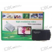 Composite + S-Video to VGA Converter Box (1280*1024px Max/110V~220V AC)