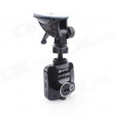 AIPTEK X-mini 2.4" LCD 1080P 5.0 MP CMOS 128 Degree Wide Angle Car DVR Camcorder - Black
