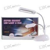 Flexible Neck USB Powered 9-LED Desk Light and Cooling Fan