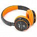 b-370 Stereo Bluetooth V3.0 Headband Earphone w/ TF / FM / Microphone - Black + Orange