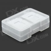 8-Compartment TF/MicroSD Plastic Storage Box - Transparent Grey + White