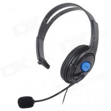 Gaming Headset Headphones w/ Microphone / Voice Control for PS4 - Black + Blue (3.5mm Plug / 110cm) Gaming Headset Headphones w/ Microphone / Voice Control for PS4 - Black + Blue (3.5mm Plug / 110cm)