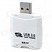 RR5 USB 3.0 SD / MMC / RS-MMC / SDHC / SDXC / Micro SD / T-FLASH Card Reader - White (32GB Max.) RR5 USB 3.0 SD / MMC / RS-MMC / SDHC / SDXC / Micro SD / T-FLASH Card Reader - White (32GB Max.)