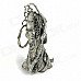 Creative Magic Skull Rubber Keychain - Grey + Silver