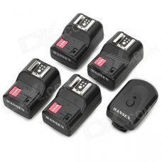 WANSEN PT-16GY 1-to-4 Wireless Flash Trigger for Canon / Nikon Camera - Black WANSEN PT-16GY 1-to-4 Wireless Flash Trigger for Canon / Nikon Camera - Black