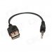 USB 3.0 Female to 3.5mm AUX Audio Transmission Cable for Car CD Disk- Black (13.5cm) USB 3.0 Female to 3.5mm AUX Audio Transmission Cable for Car CD Disk- Black (13.5cm)