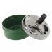 601-5 Creative Spring Press Ashtray - Deep Green + Silver + Black 601-5 Creative Spring Press Ashtray - Deep Green + Silver + Black