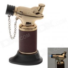 JOBON ZB-821A Elbow Boutique Into Desktop Cigar Lighter - Golden + Brown JOBON ZB-821A Elbow Boutique Into Desktop Cigar Lighter - Golden + Brown