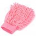 HongYang X-04 Chenille Fiber Single-side Car Washing Glove / Cleaning Cloth - Pink HongYang X-04 Chenille Fiber Single-side Car Washing Glove / Cleaning Cloth - Pink