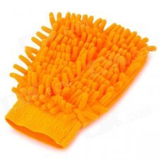 HongYang X-02 Chenille Fiber Single-side Car Washing Glove / Cleaning Cloth - Yellow HongYang X-02 Chenille Fiber Single-side Car Washing Glove / Cleaning Cloth - Yellow
