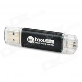 Taou KK USB 2.0 / Micro USB Flash Drive w/ Indicator - White + Black (16GB)