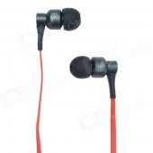 KaisiKing K-E02 HD Stereo In-Ear Earphones - Black + Red (3.5mm Plug / 119cm-Cable)