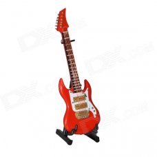 DEDO MG-328 Mini Music Instrument Wood Electric Guitar Model - Red DEDO MG-328 Mini Music Instrument Wood Electric Guitar Model - Red