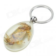 Crab Pattern Acrylic Crustaceans keychain - Wheat + Silver Crab Pattern Acrylic Crustaceans keychain - Wheat + Silver