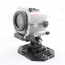 HD 720P Mini Sports DV 1.3 MP CMOS Water Resistant Camera - Black + Red