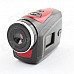 HD 720P Mini Sports DV 1.3 MP CMOS Water Resistant Camera - Black + Red
