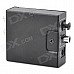 Digital Optic Coaxial RCA Toslink Signal to Analog Audio Converter w/ US Plug Adapter - Black