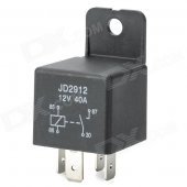 40A/12V 4-Pin Car Power Relay - Black
