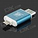 OTG USB Micro SD/TF Card Reader - Sky Blue (64G) OTG USB Micro SD/TF Card Reader - Sky Blue (64G)