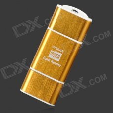 OTG USB Micro SD/TF Card Reader - Golden OTG USB Micro SD/TF Card Reader - Golden