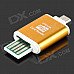 OTG USB Micro SD/TF Card Reader - Golden OTG USB Micro SD/TF Card Reader - Golden