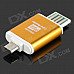 OTG USB Micro SD/TF Card Reader - Golden OTG USB Micro SD/TF Card Reader - Golden