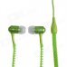 HH-135 Novel Zipper Style Universal Wired In-ear Headset - Green (3.5mm Plug) HH-135 Novel Zipper Style Universal Wired In-ear Headset - Green (3.5mm Plug)
