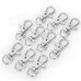 Zinc Alloy Keychain Set - Silver (10 PCS)
