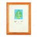 XK-01 Square Shape Pin Wood 5" x 7" Photo Frame - Orange + Golden + Multi-Colored