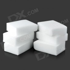 Professional Car Washing Cleaning Sponge Pads - White (6 PCS)