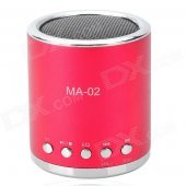 MA-02 Mini MP3 Speaker w/ TF / U-flash / FM - Wine Red