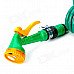 Car Wash Nozzle Spray Head Water Gun w/ Coiled Spring Hose - Dark Green