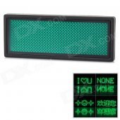 USB Rechargeable / Edit By PC / Message Advertising Green LED Name Scrolling Text Badge