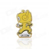 DXman Gong Fu Style Bronze Brooch Badge - Yellow + Black + White