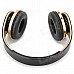 KG-5012 Bluetooth v3.0 Headband Headphone w/ TF / FM / Mini USB / 3.5mm / Mic - Black + Golden KG-5012 Bluetooth v3.0 Headband Headphone w/ TF / FM / Mini USB / 3.5mm / Mic - Black + Golden