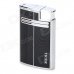 862 Elegant Windproof Butane Gas Jet Lighter - Black + Silver 862 Elegant Windproof Butane Gas Jet Lighter - Black + Silver