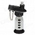 New Creative Blue Flame Windproof Butane Gas Jet Lighter w/ Safe lock / Cover - Silver + Black New Creative Blue Flame Windproof Butane Gas Jet Lighter w/ Safe lock / Cover - Silver + Black