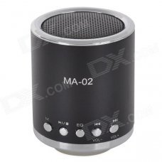 MA-02 Mini MP3 Speaker w/ TF / U-flash / FM - Black MA-02 Mini MP3 Speaker w/ TF / U-flash / FM - Black